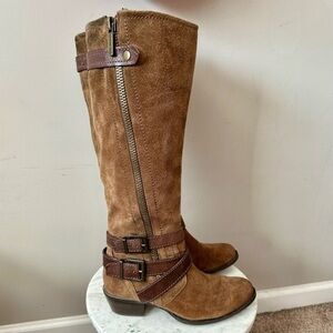 Gianni BINI guc Camel Suede knee high Boot size 7M